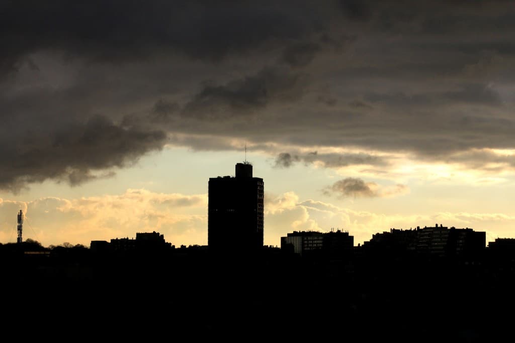 Fin du jour sur Ixelles