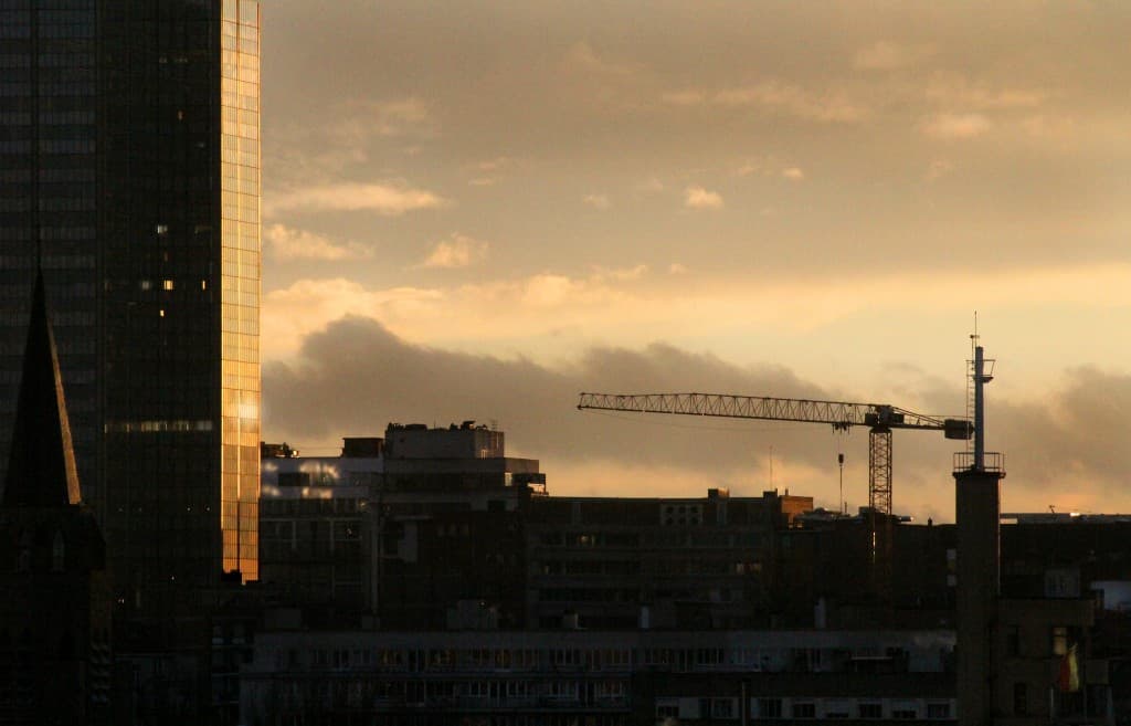Coucher de soleil après la pluie