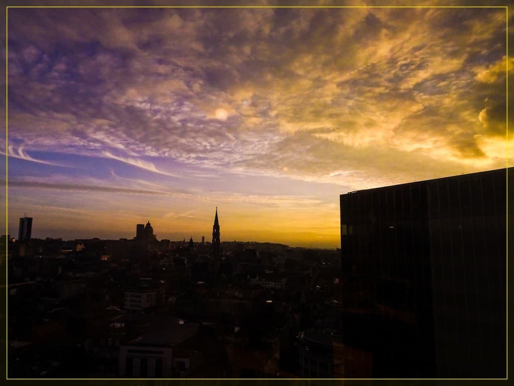 Coucher de soleil sur Bruxelles