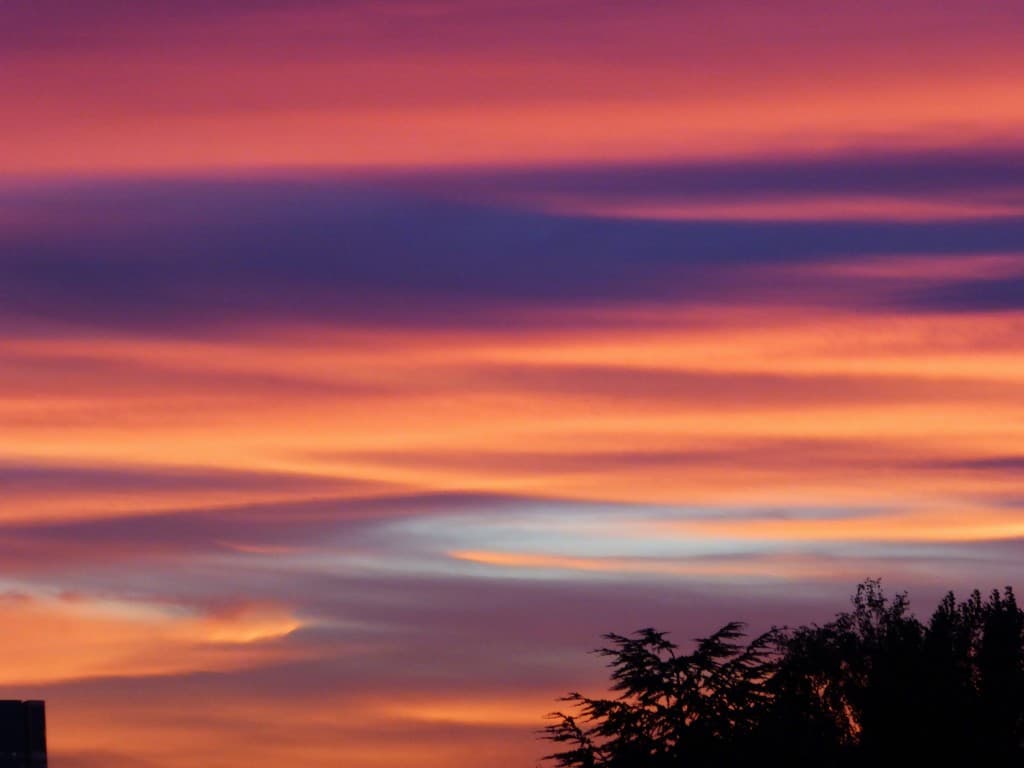 Une palette de couleurs dans le ciel