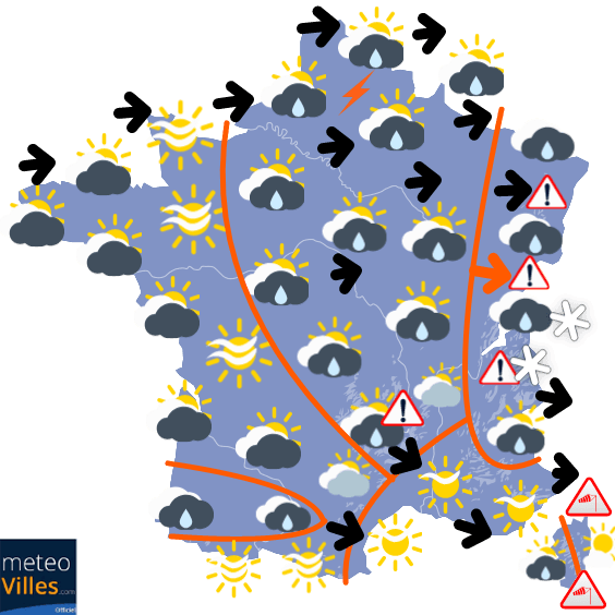 Pluie, inondations, puis menace de vague de froid