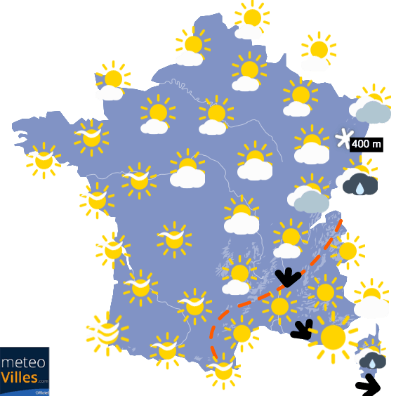 Arrivée d'un goutte froide par le Nord