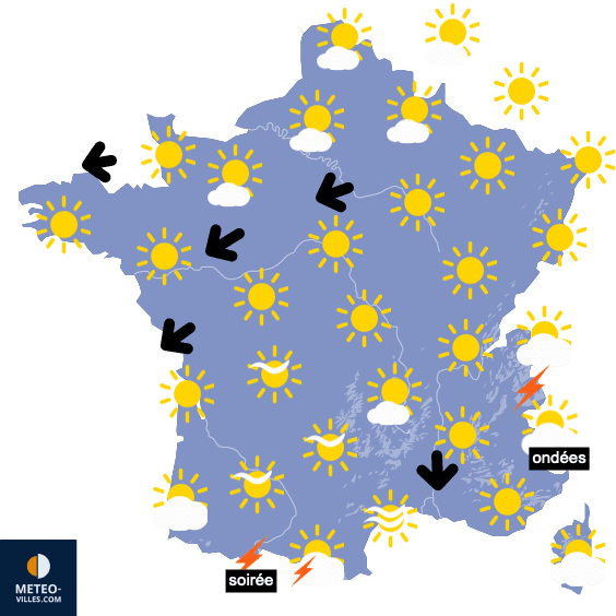 Pic de chaleur jeudi, puis des orages