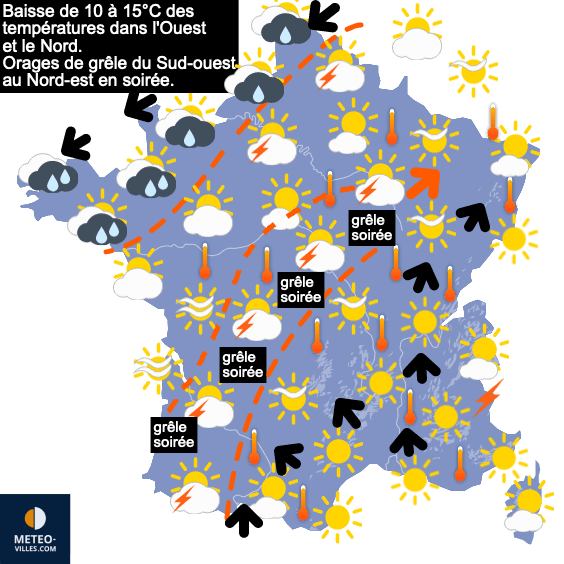 Semaine orageuse entre air frais et air chaud