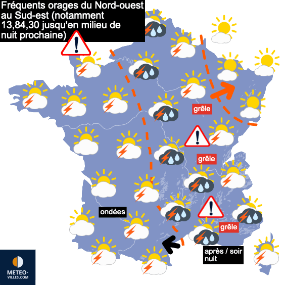 Météo : multiplication des orages, puis d'anciens cyclones