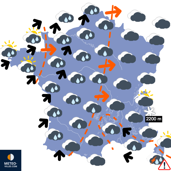 Défilé de perturbations et offensive hivernale en Ukraine