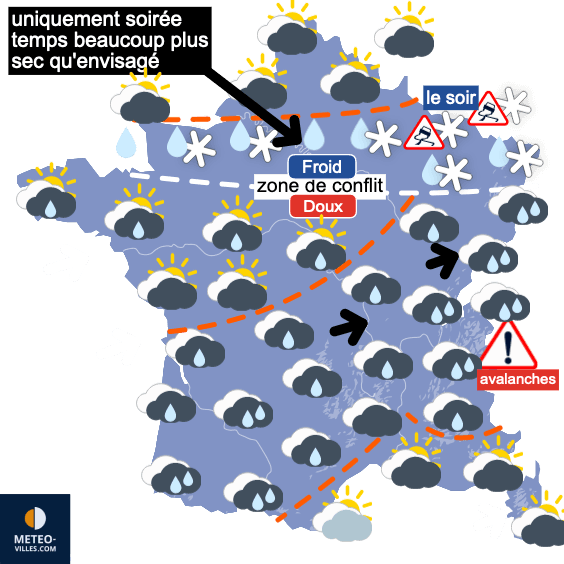 Inquiétude sur la persistance d'un temps humide / perturbé