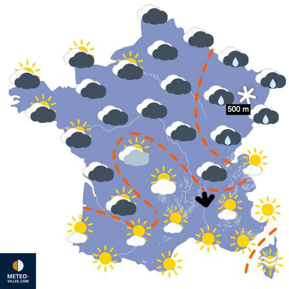 Fortes pluies dans le Sud-est et fin de semaine très douce