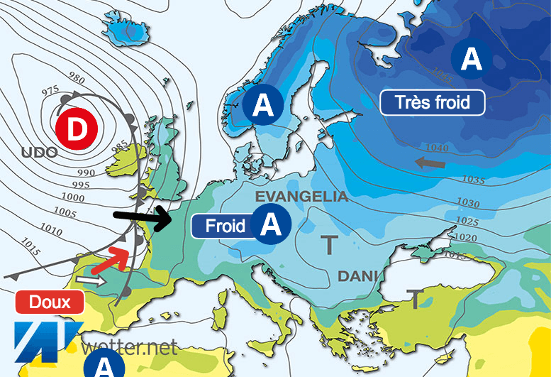 Carte de prévisions d'europe du Jeudi 7 décembre 2023