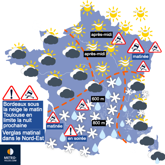 Un peu de neige dans le Sud-ouest