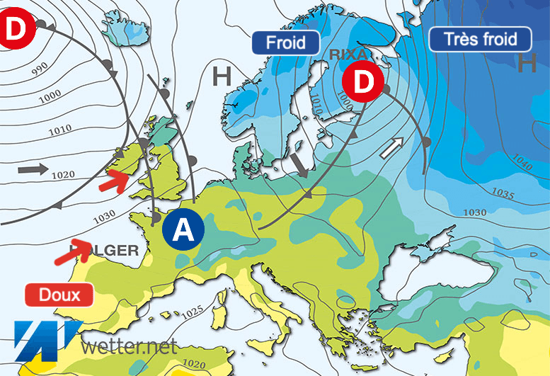 Carte de prévisions d'europe du Samedi 17 février 2024