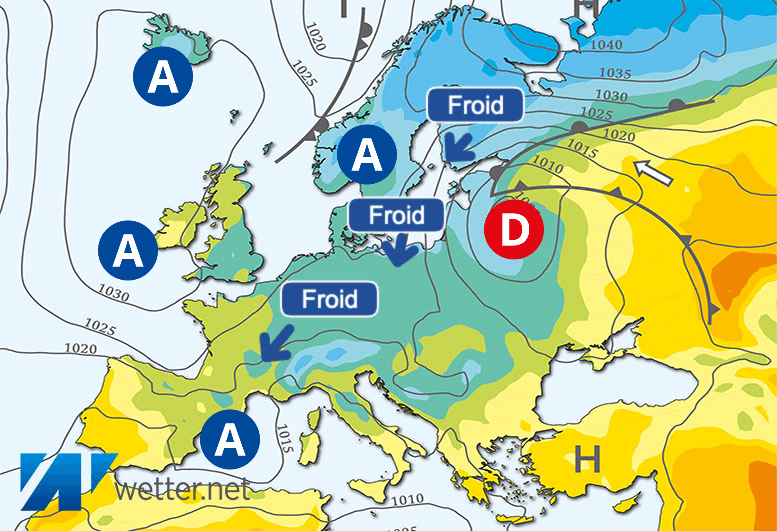 Carte de prévisions d'europe du Lundi 22 avril 2024