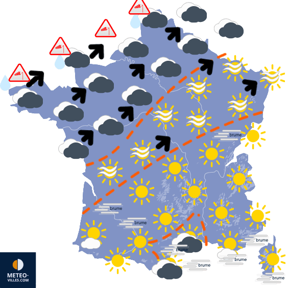 Peut-être un peu de neige dans le Nord et l'Est