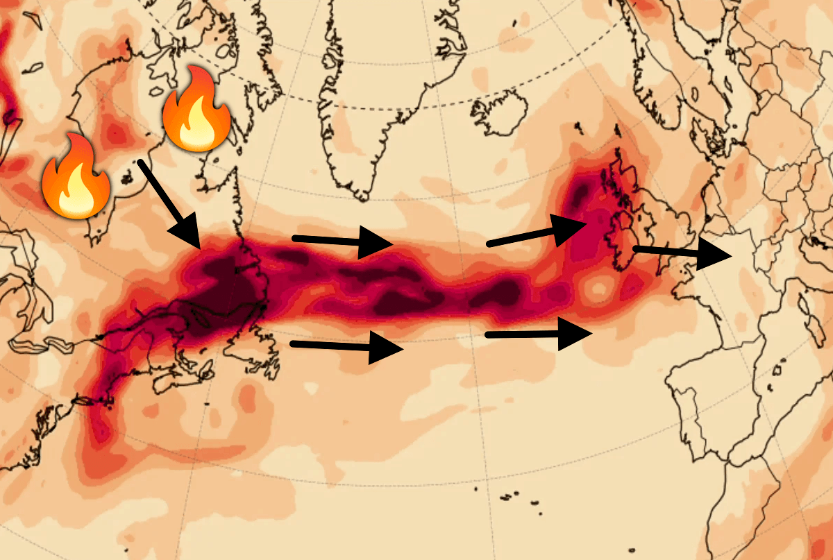 La fumée des incendies du Canada survole (encore) la France