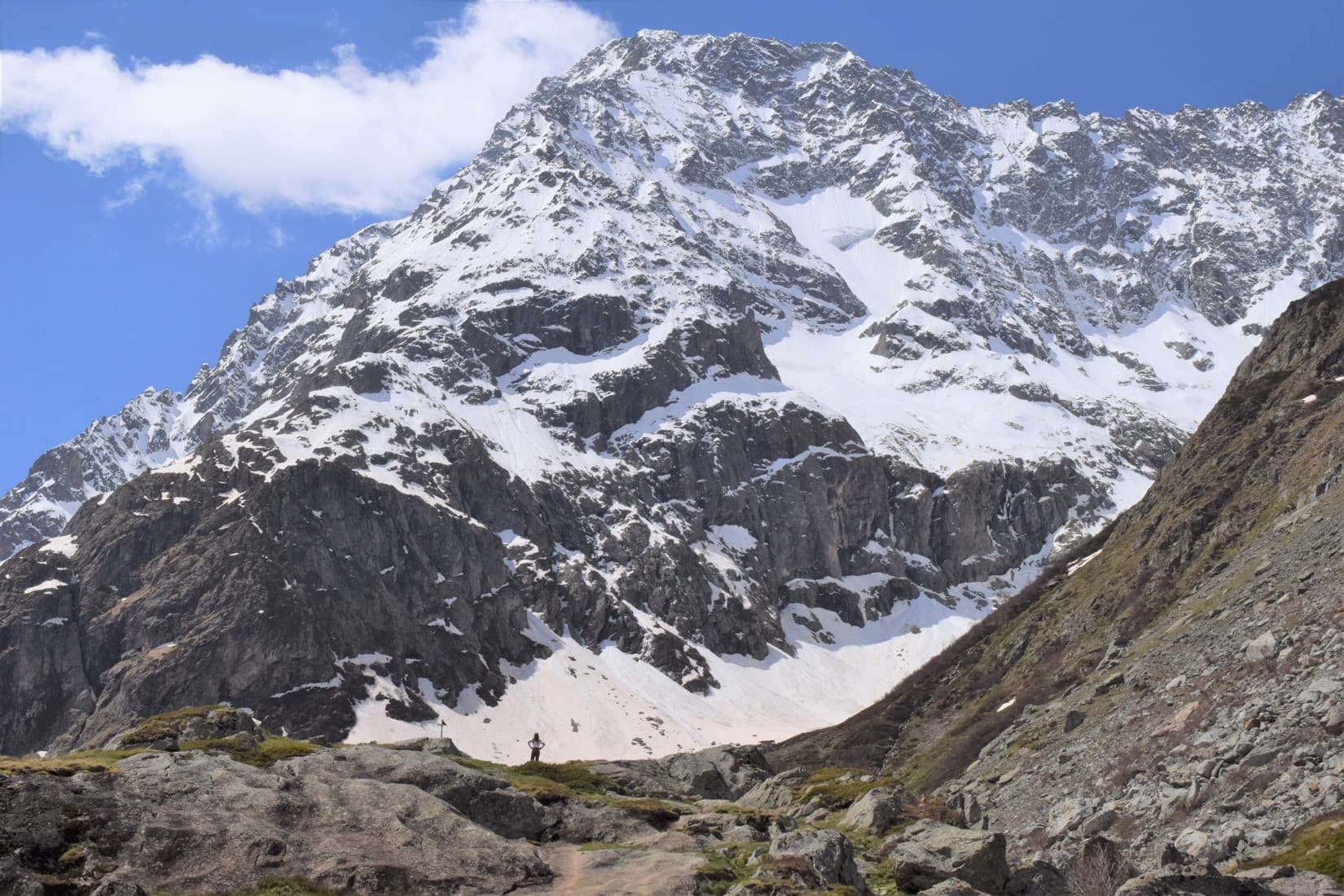 Face à l'Aiguille d'Olan