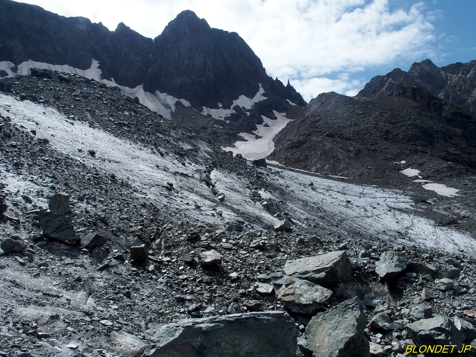 Sur le glacier de Freydane