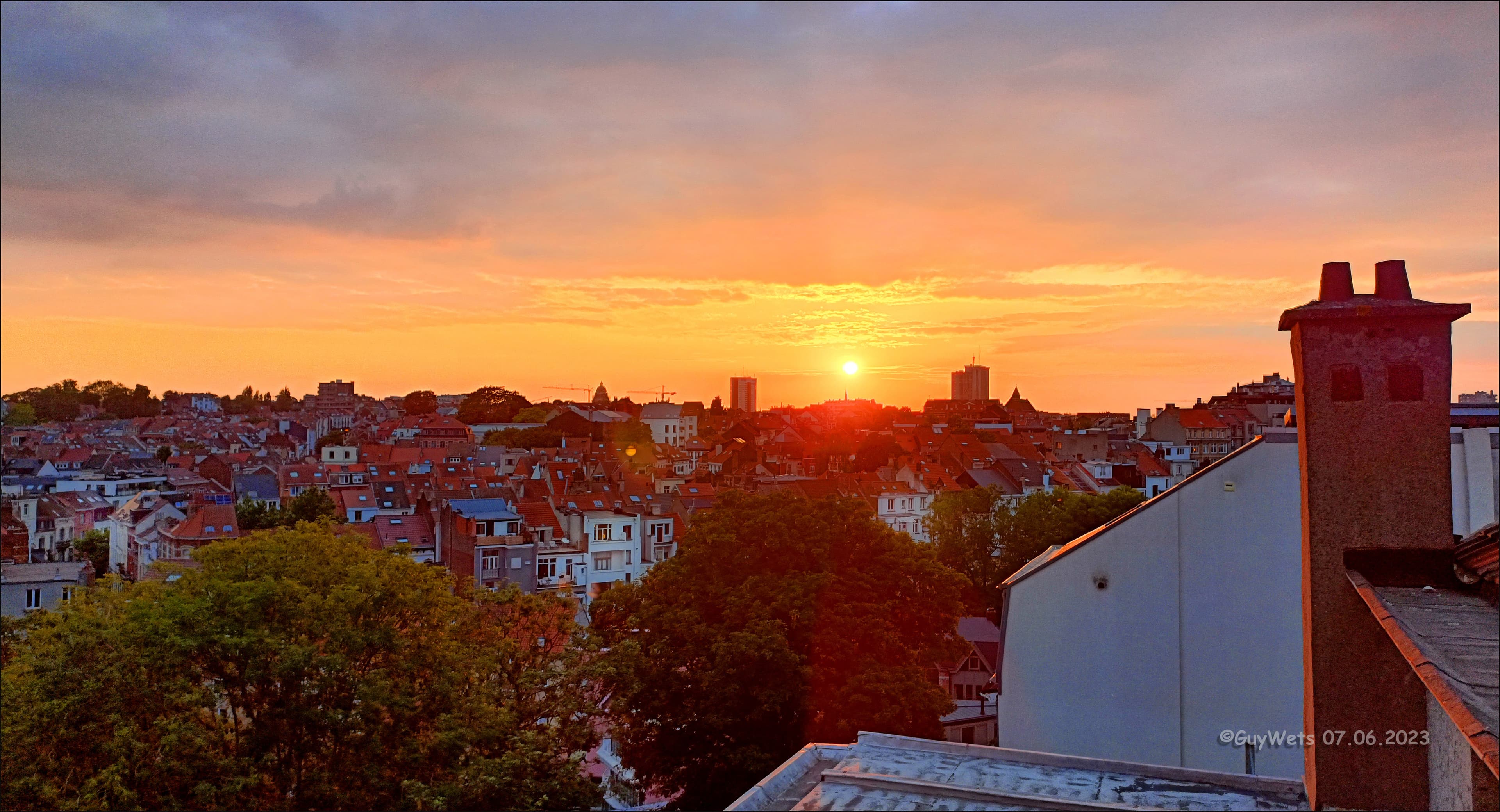 Fin du jour sur Bruxelles