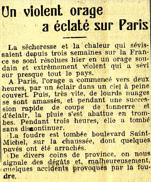 Image d'illustration pour Une vague de chaleur exceptionnelle en mai 1922 - Record à Paris