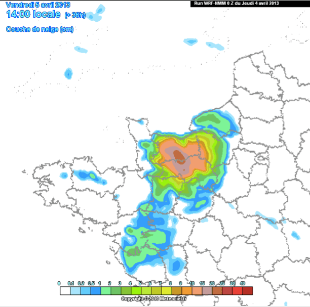 Image d'illustration pour 05/04/2013 - bilan de la neige en Normandie, Pays de la Loire  