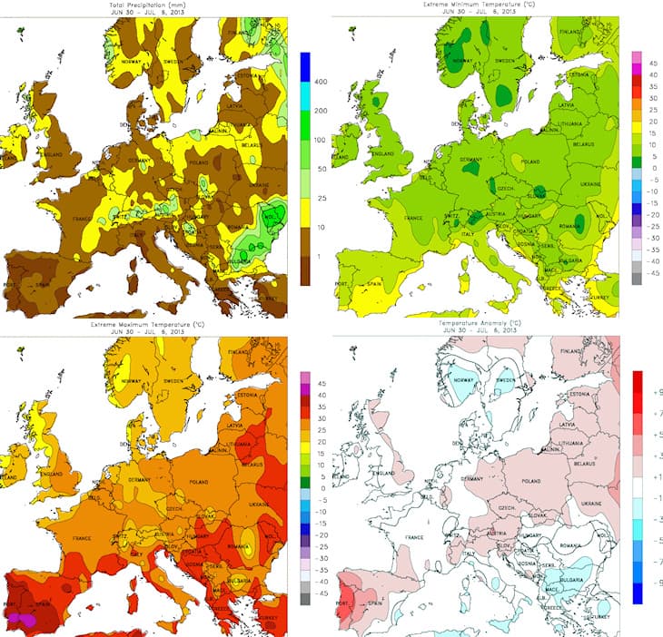 Image d'illustration pour Bilan météo hebdomadaire sur la France et l'Europe