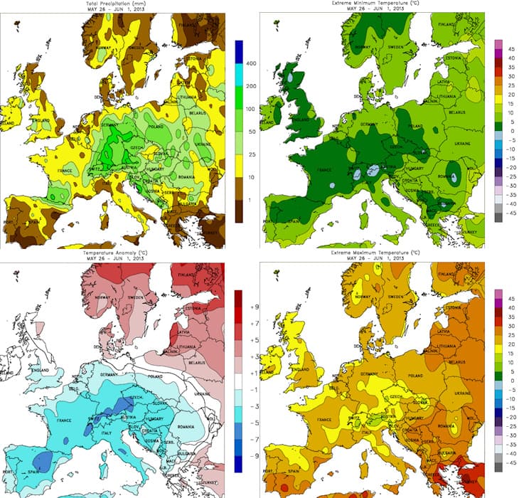 Image d'illustration pour Bilan météo hebdomadaire sur la France et l'Europe