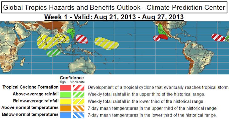 Image d'illustration pour Bulletin hebdomadaire de météorologie tropicale