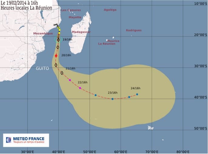 Image d'illustration pour Cyclone Guito (Canal du Mozambique - Océan Indien)