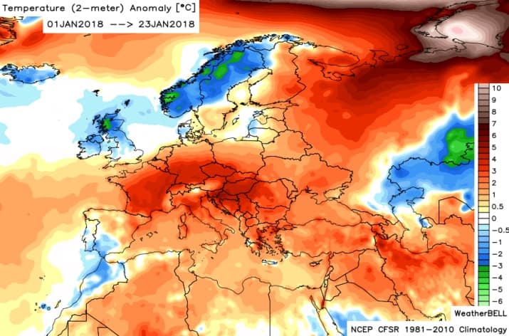 Image d'illustration pour Vers un mois de janvier particulièrement doux