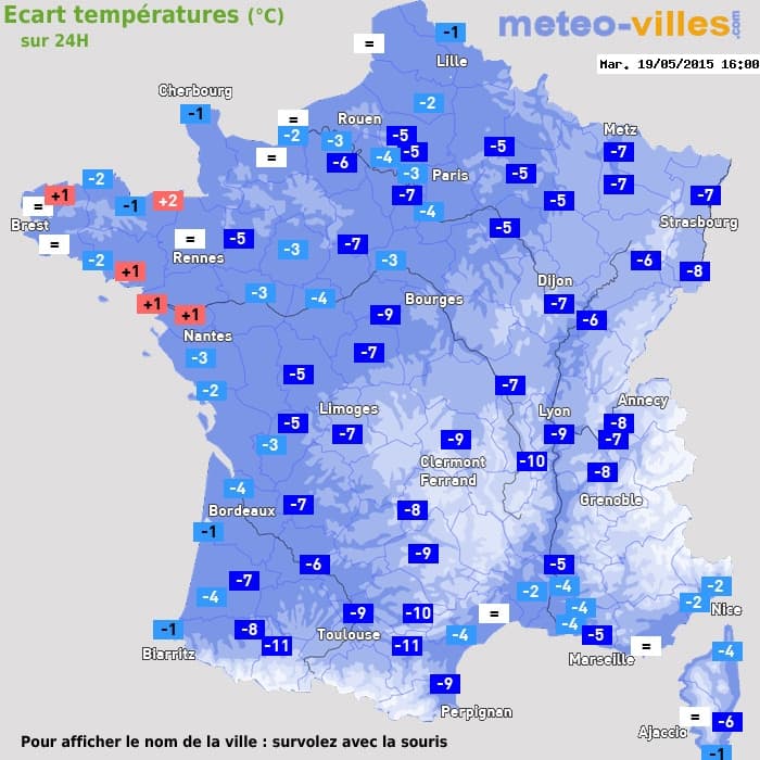 Image d'illustration pour  Flux de Nord-Ouest : Fraîcheur, averse, vent, grésil, grêle et orage