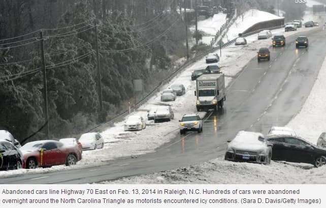 Image d'illustration pour Tempête de neige et de pluies verglaçantes sur l'Est des Etats-Unis