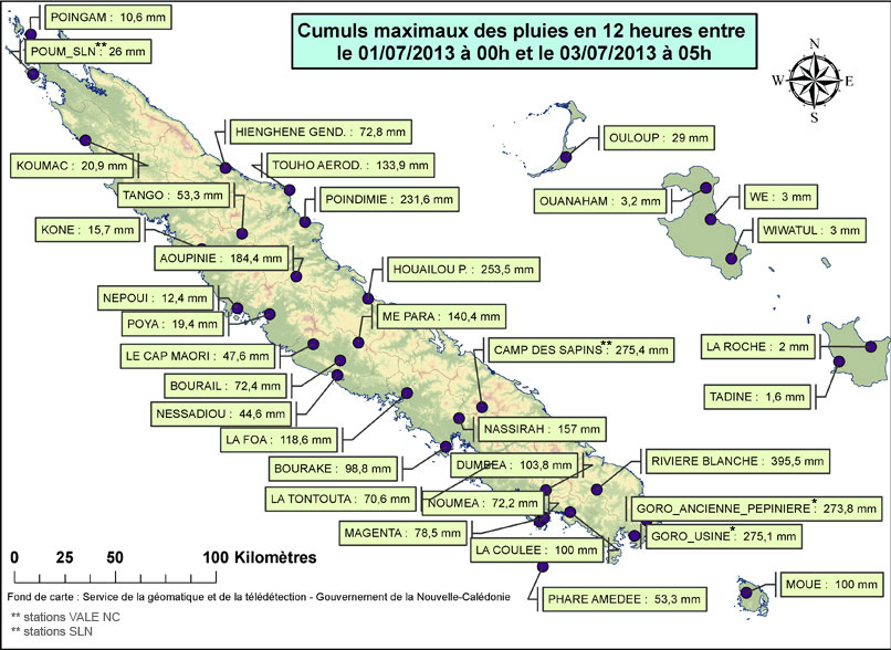 Image d'illustration pour Météo DOM TOM : Pluies exceptionnelles en Nouvelle Calédonie