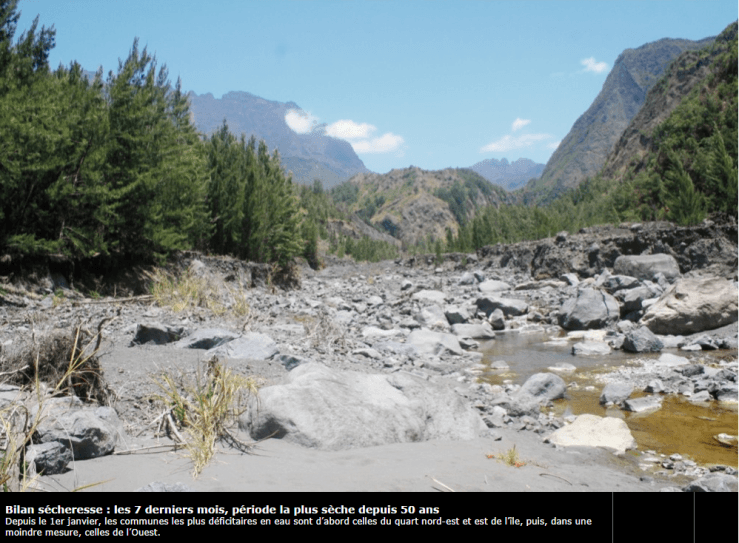 Image d'illustration pour La Réunion entre chaleur, sécheresse, pluie et givre