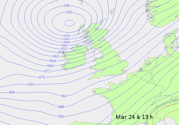 Image d'illustration pour Tempête Dirk : vers des pressions atmosphériques remarquables