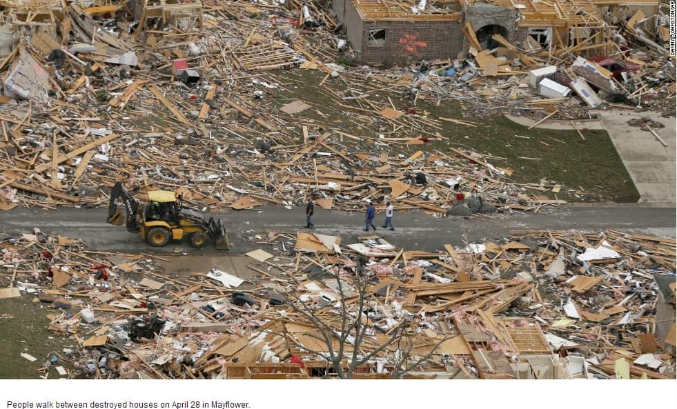 Image d'illustration pour Tornade, inondation, neige, glace, chaleur et incendie aux Etats Unis