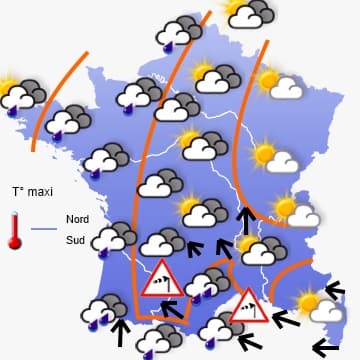 Week-end restant doux - pluvieux dans l'Ouest
