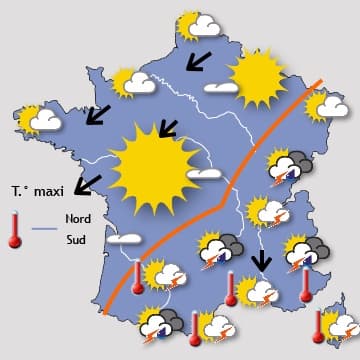 Lente remontée des orages par le sud