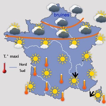 Pic de chaleur entre mardi et mercredi, avant quelques orages