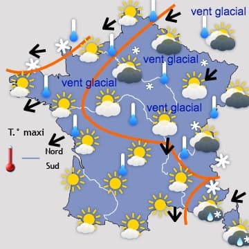 Début de retrait de l'air froid vers le Nord 