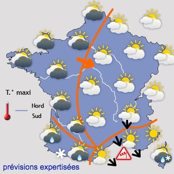 Semaine un peu moins agitée, notamment sur la moitié Sud