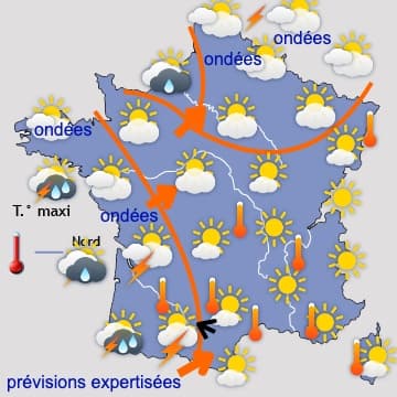Quelques orages et un bref coup de chaleur pour jeudi 