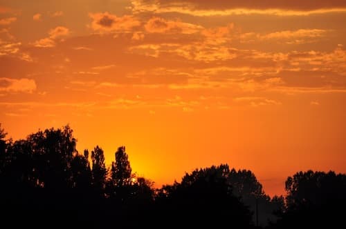 Coucher de soleil de feu 