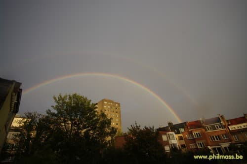Double arc en ciel sur Schaerbeek
