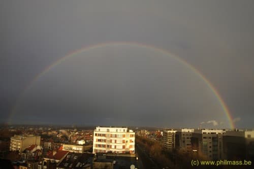 double arc en ciel vers Laeken