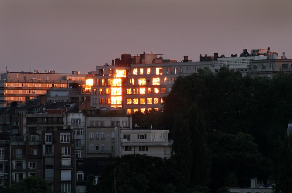 Coucher de soleil sur Ixelles
