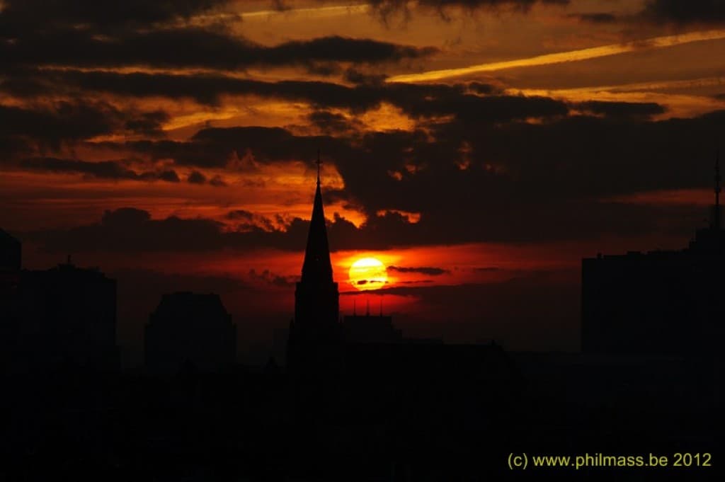 Soleil couchant a Schaerbeek