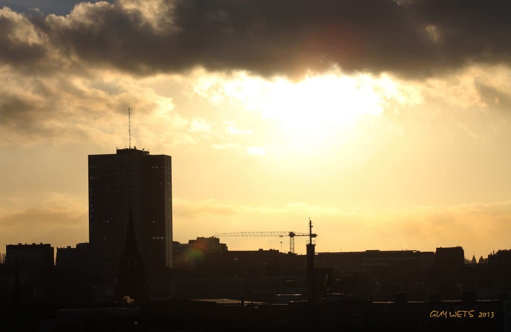 Coucher de soleil menaçant