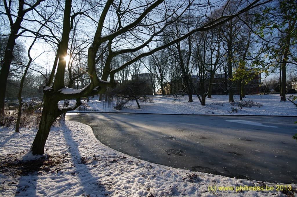 Neige et gel au Parc Josaphat