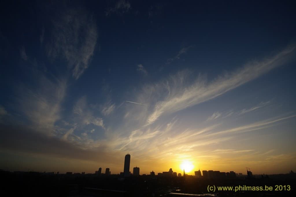 voile de cirrus sur Bruxelles