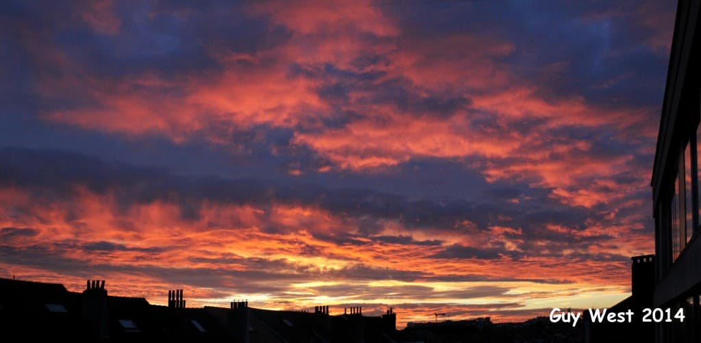 Lever du soleil flamboyant