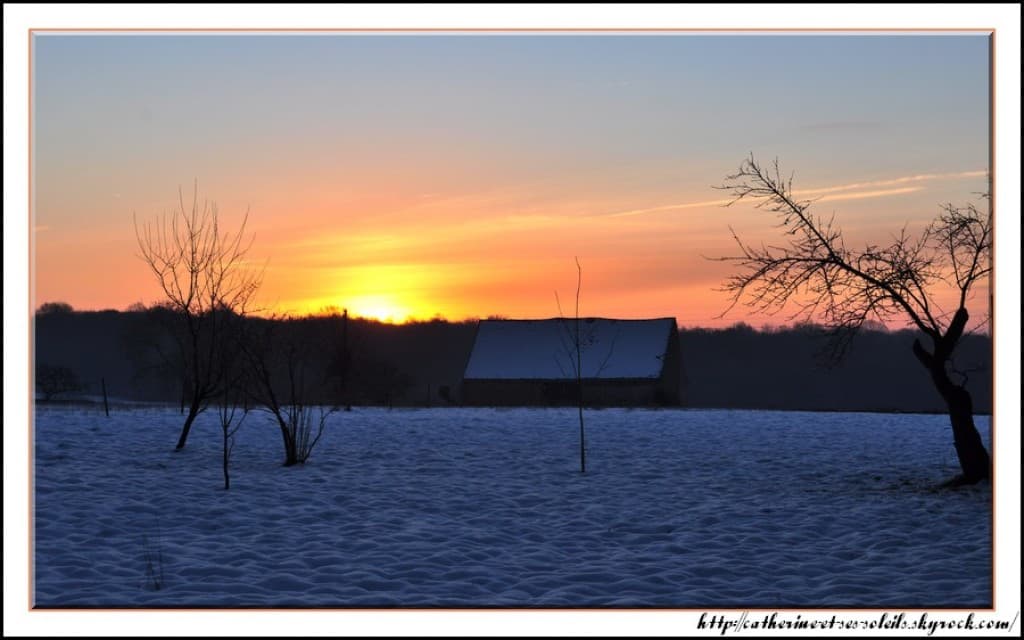 Leverde soleil sur neige!